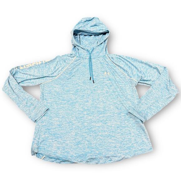 NWOT Under Armour HeatGear Women’s Hooded Pullover – XL – Blue Heather - Picture 2 of 10